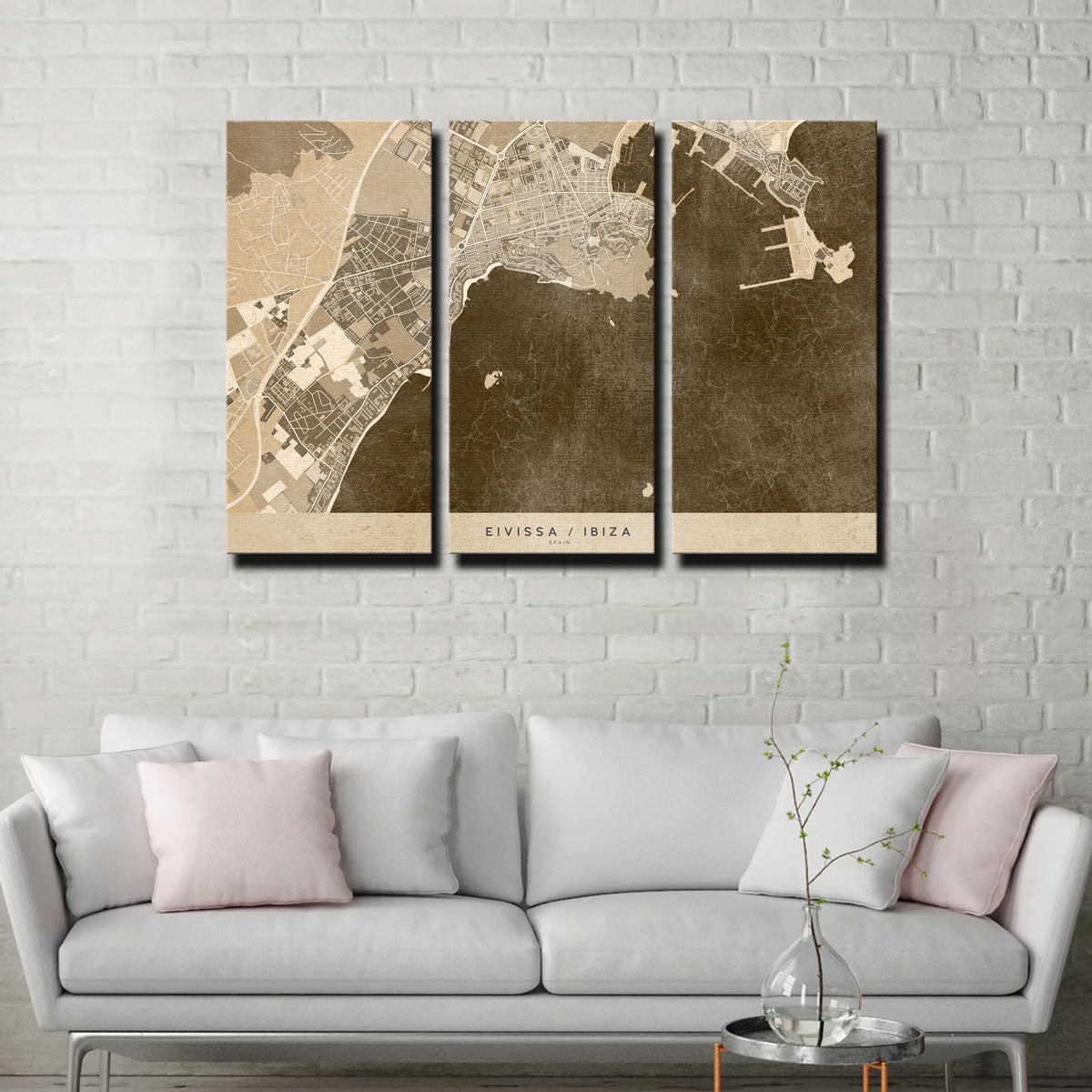 Eivissa Map Wall Art