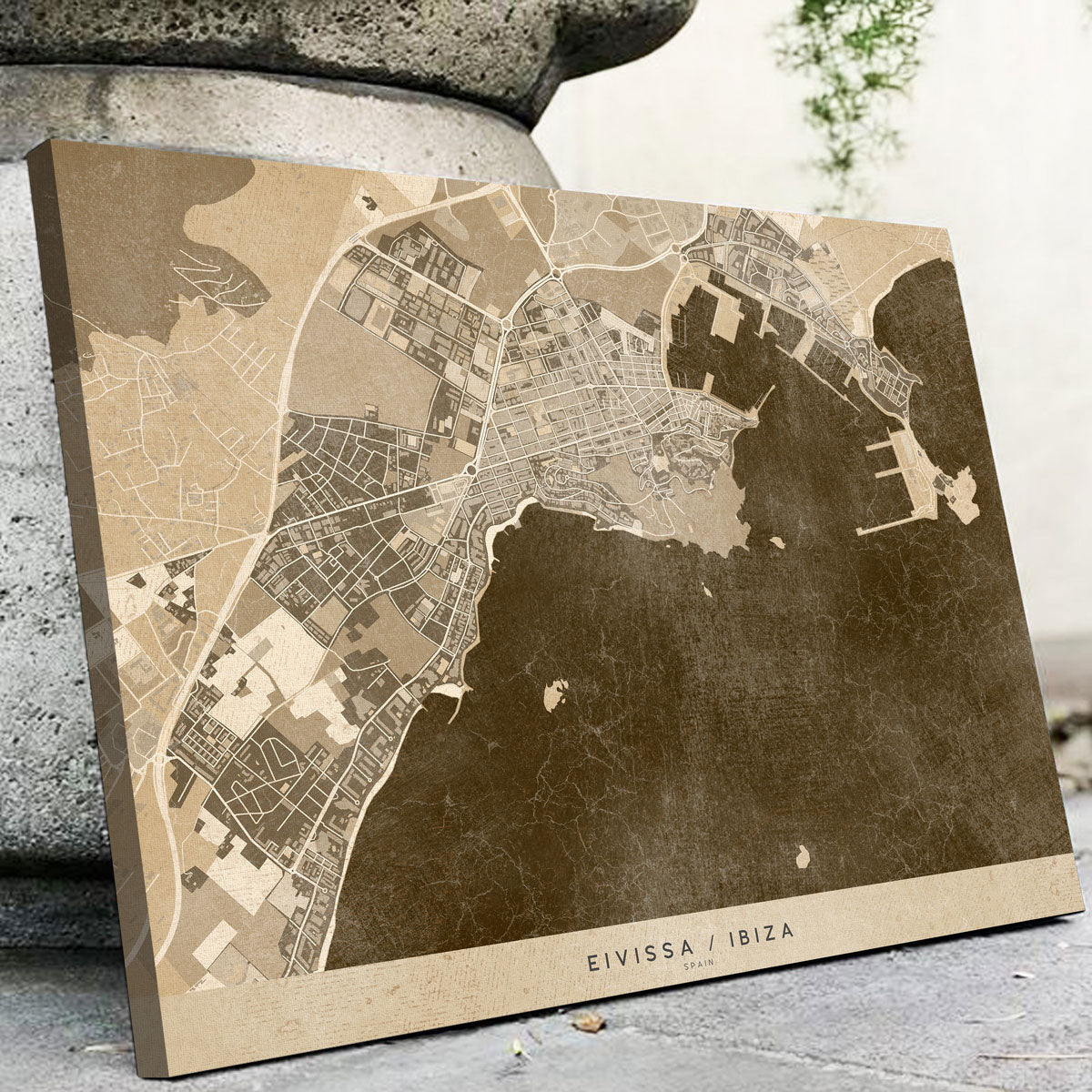 Eivissa Map Wall Art