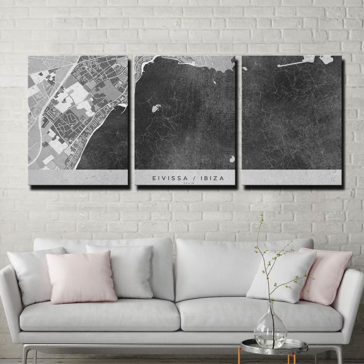 Eivissa Map 2 Wall Art
