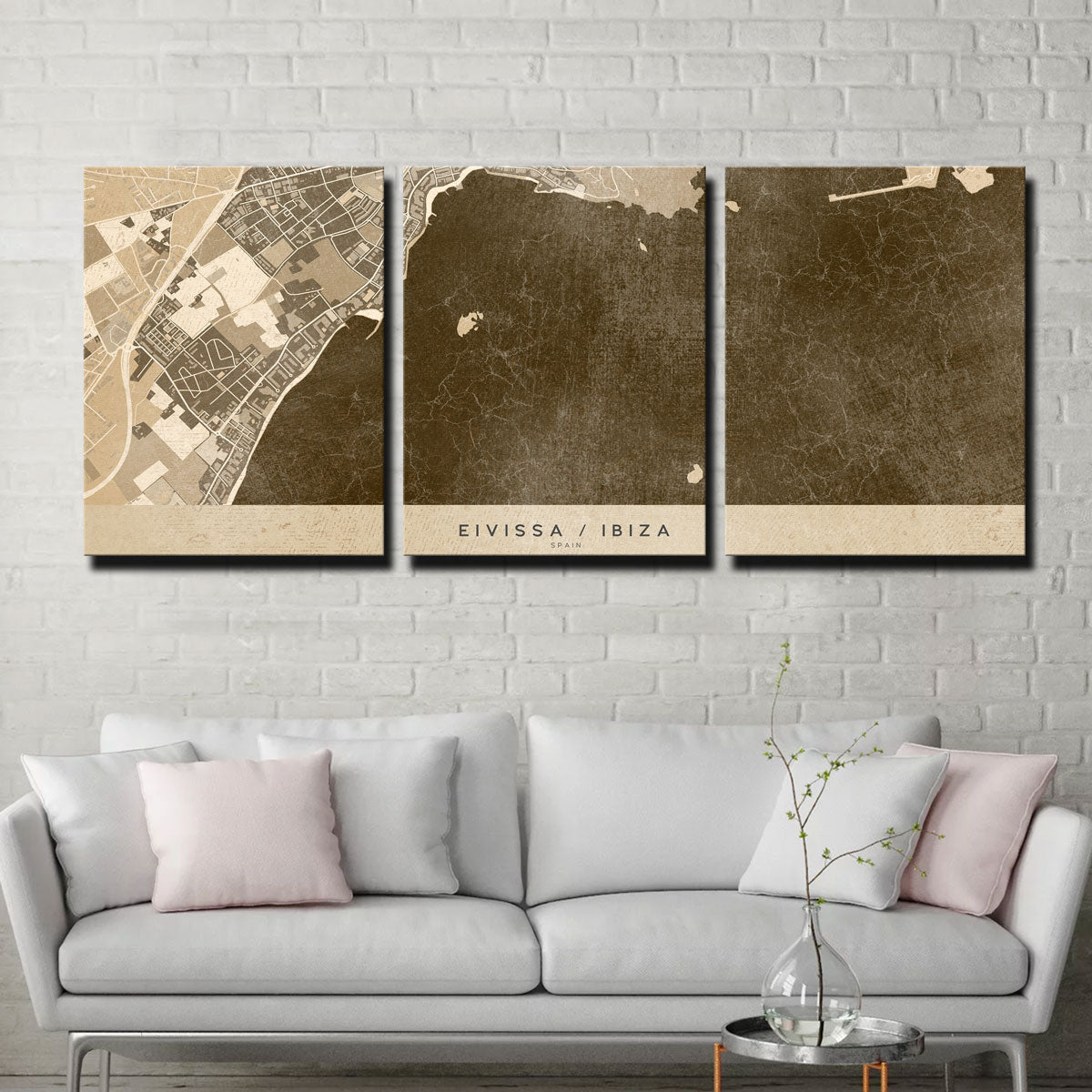 Eivissa Map Wall Art