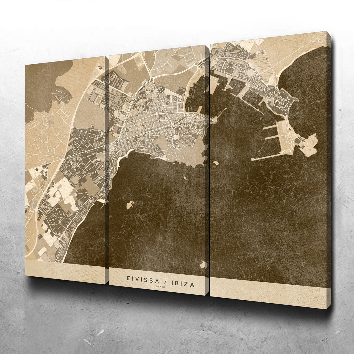 Eivissa Map Wall Art