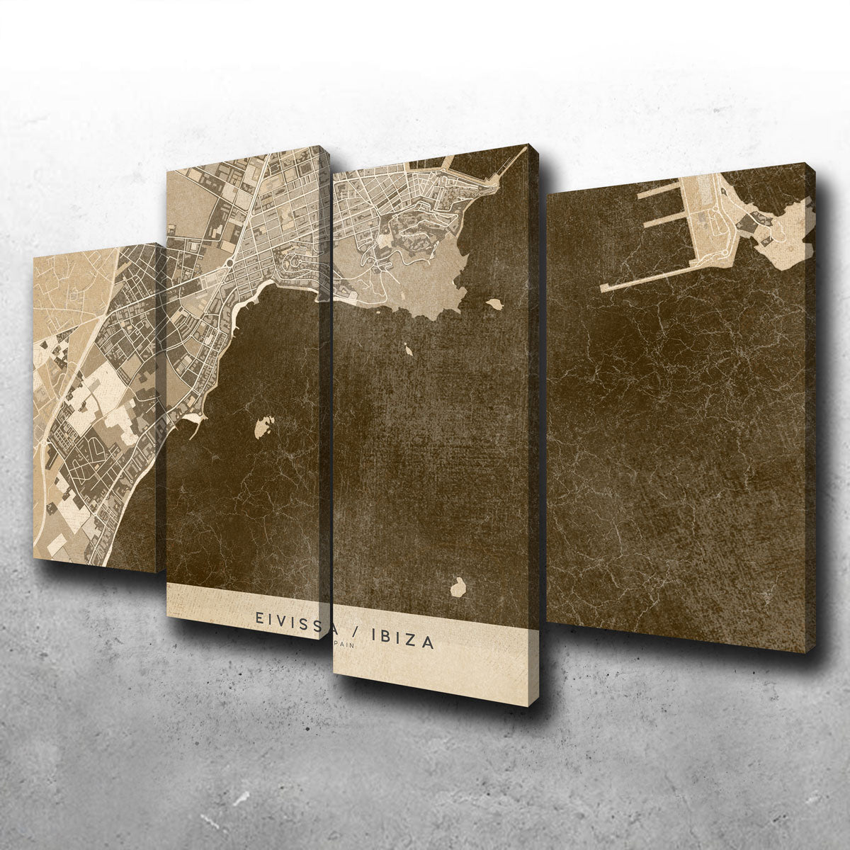 Eivissa Map Wall Art