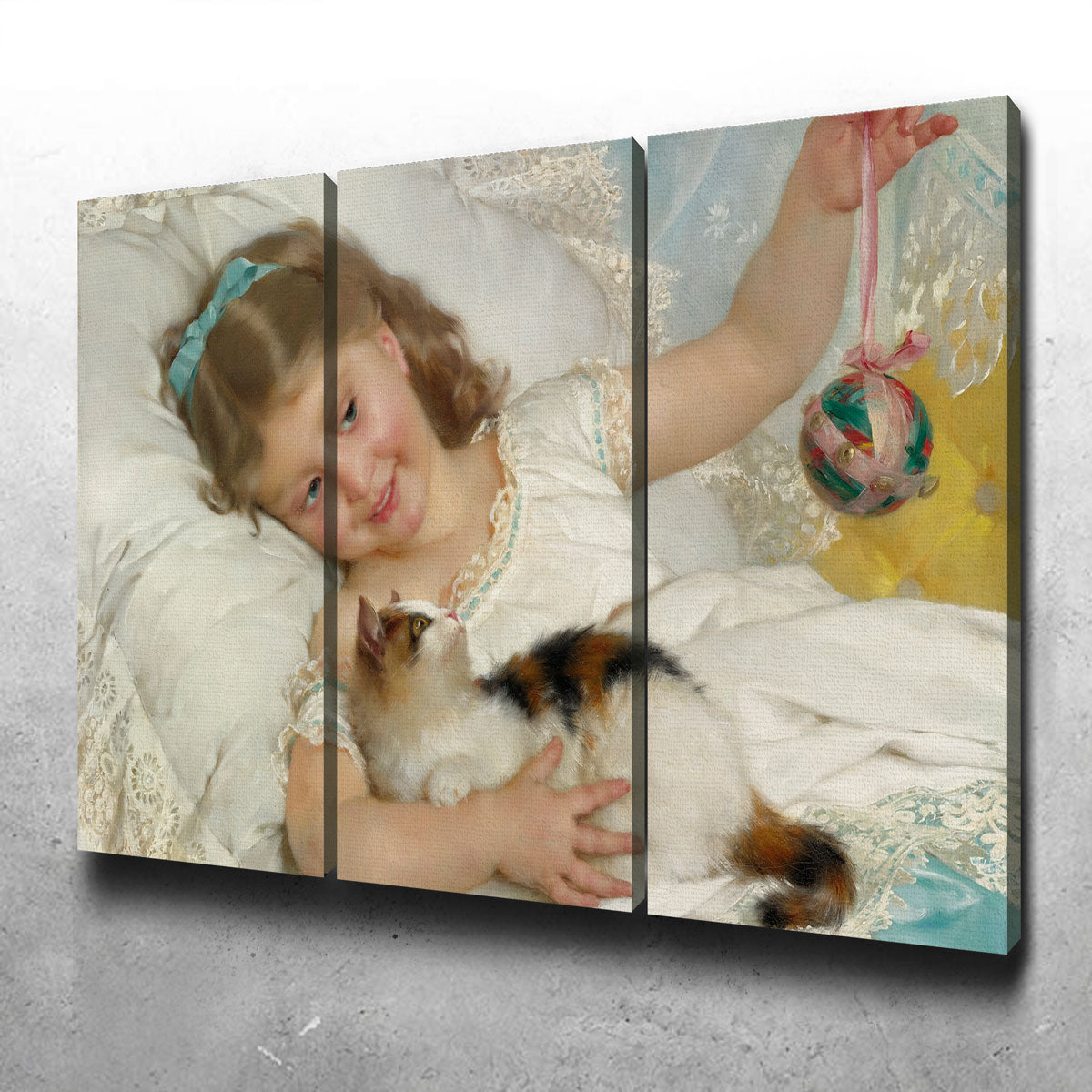 Petite Fille et Chat Wall Art