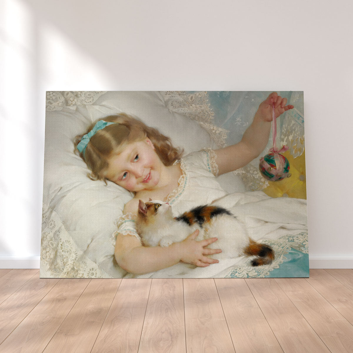 Petite Fille et Chat Wall Art