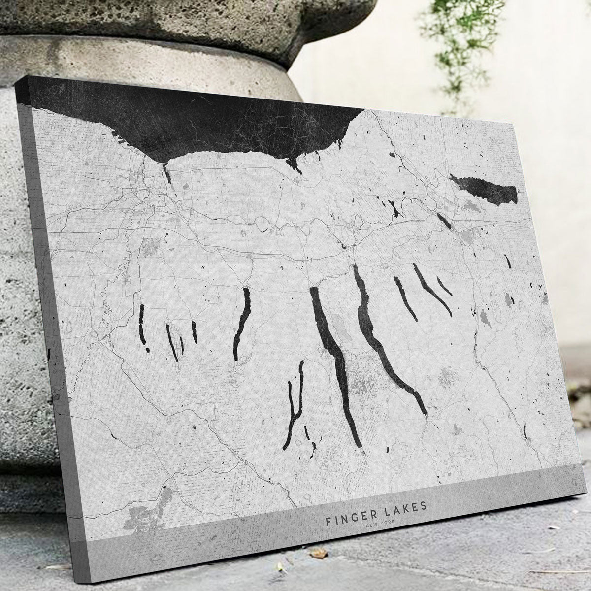 Finger Lakes Map 2 Wall Art