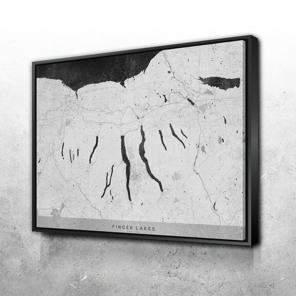 Finger Lakes Map 2 Wall Art
