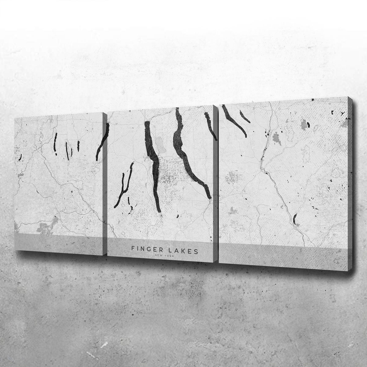 Finger Lakes Map 2 Wall Art