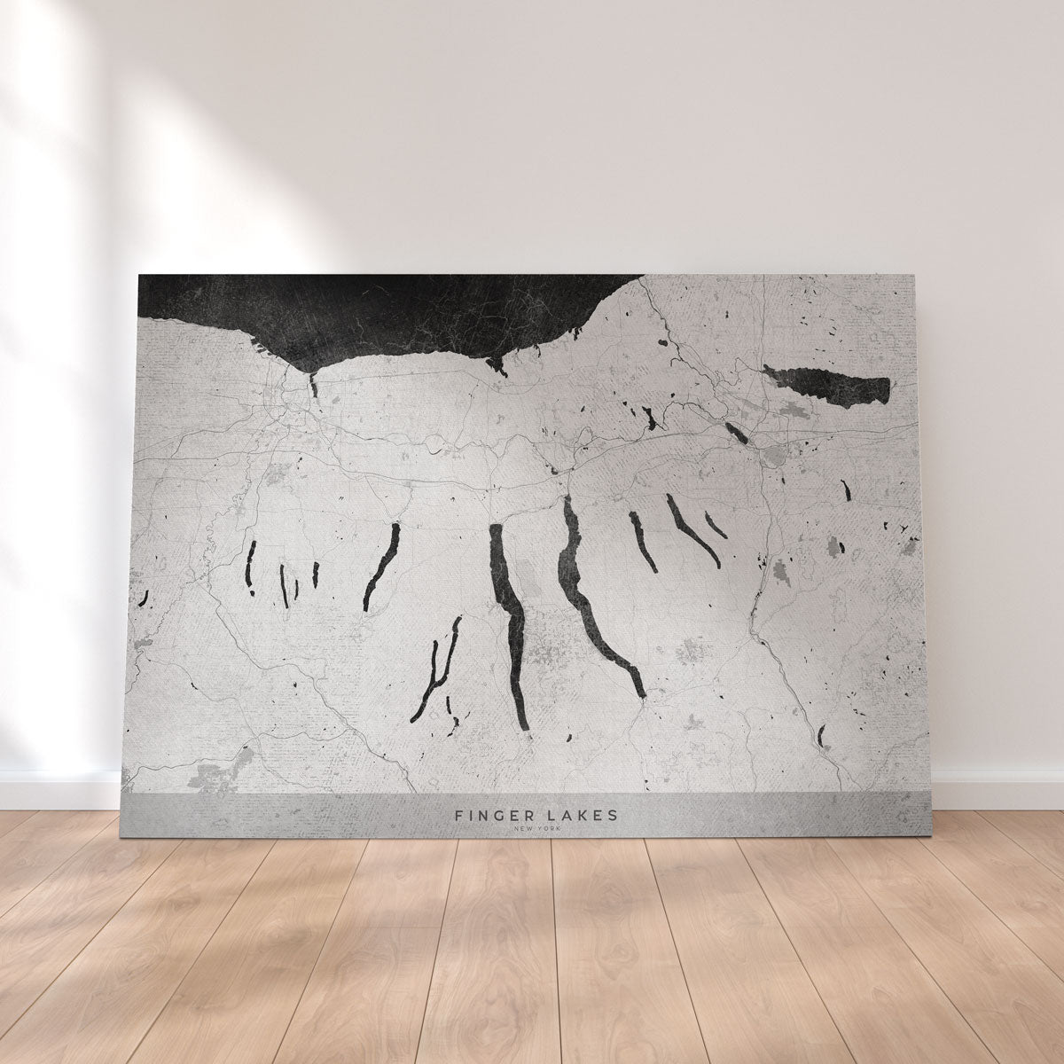 Finger Lakes Map 2 Wall Art