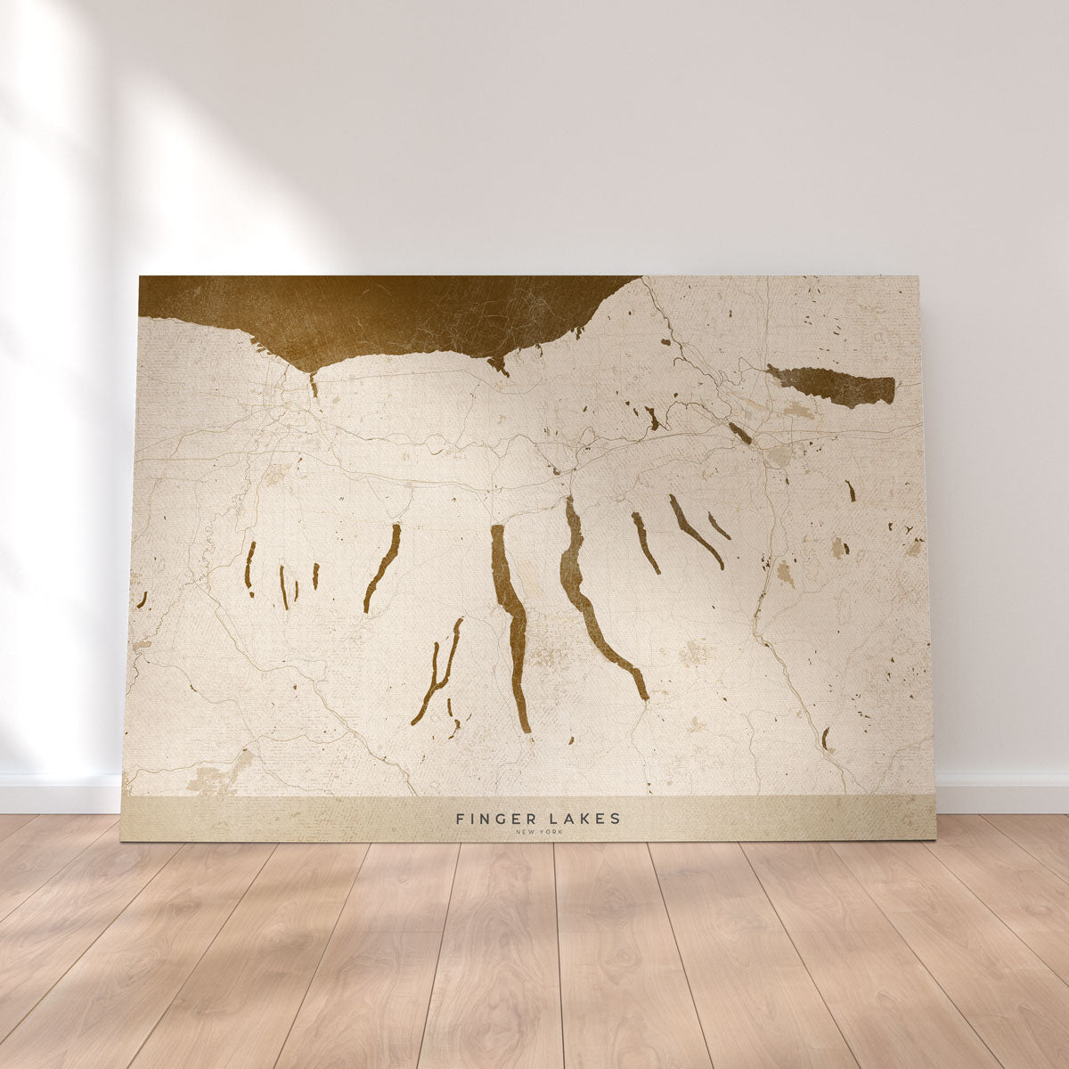 Finger Lakes Map Wall Art