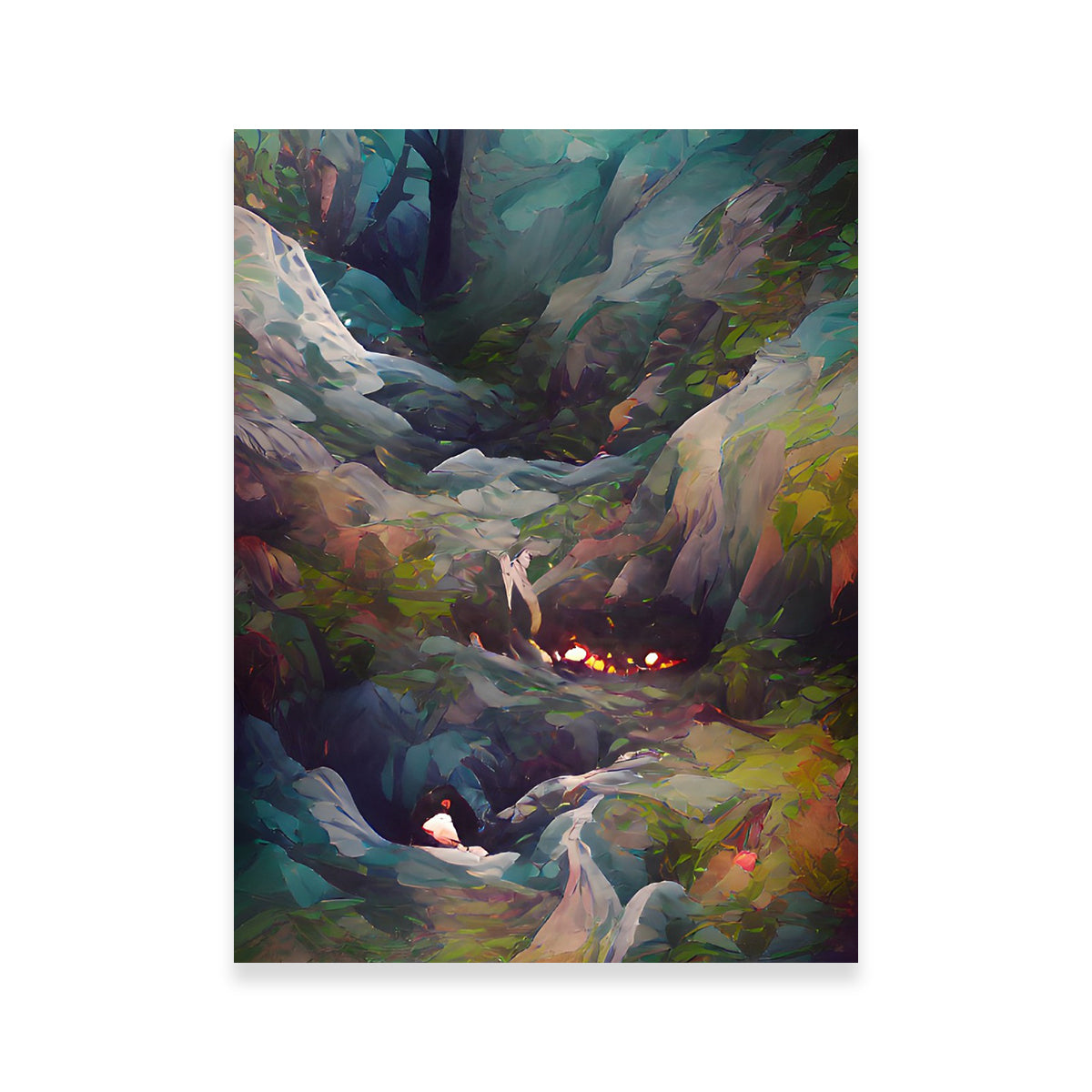 Fire in the Woods Wall Art
