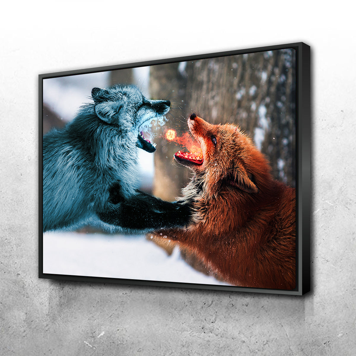 Fire vs Ice Wall Art