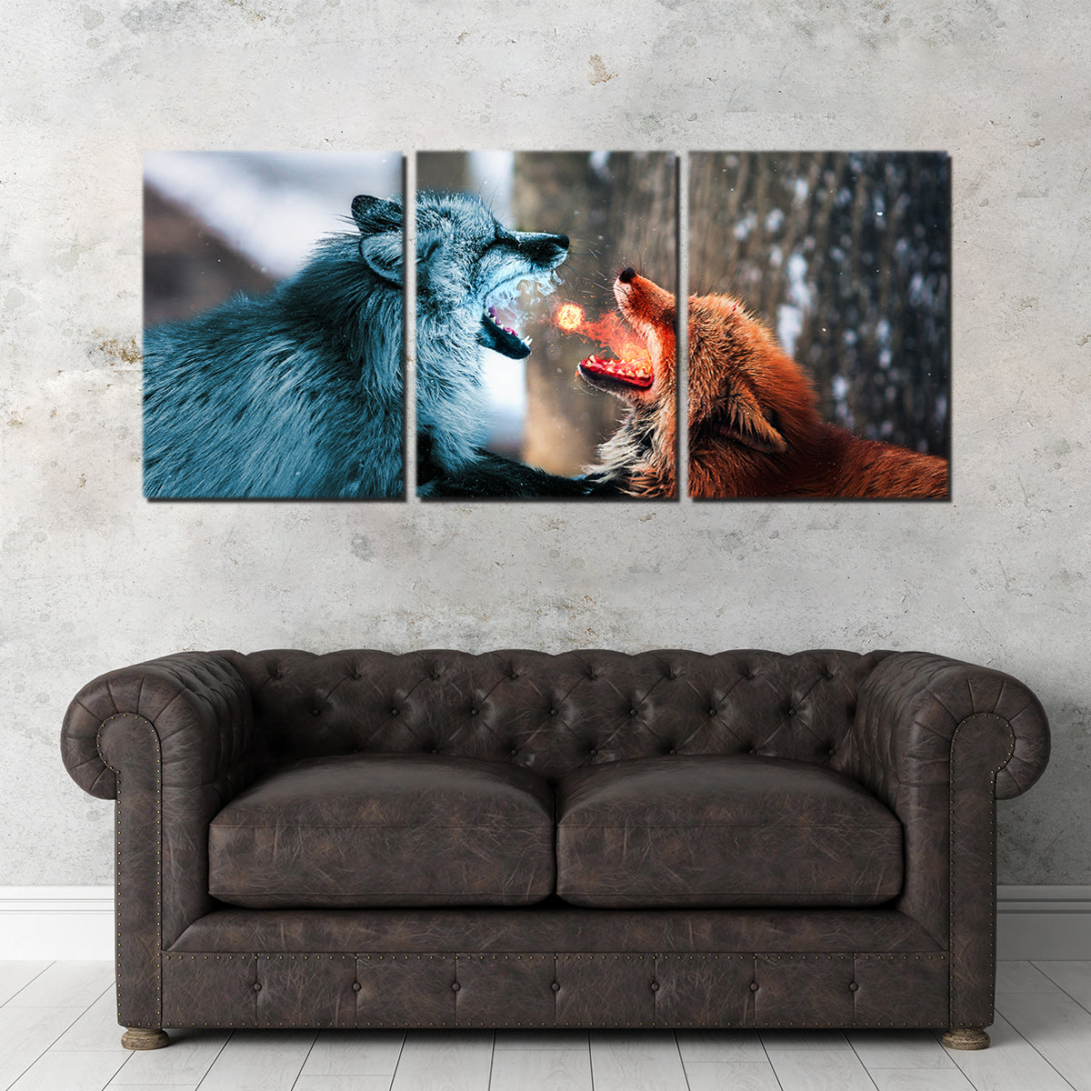 Fire vs Ice Wall Art