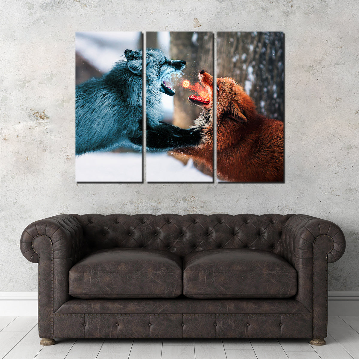 Fire vs Ice Wall Art