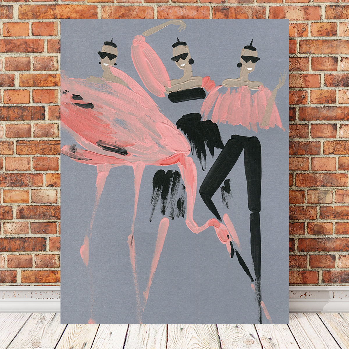 Flamingo Fashion Wall Art