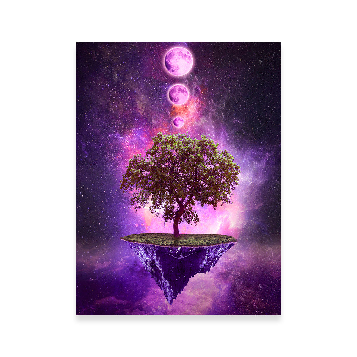 Floating Island In Space Wall Art