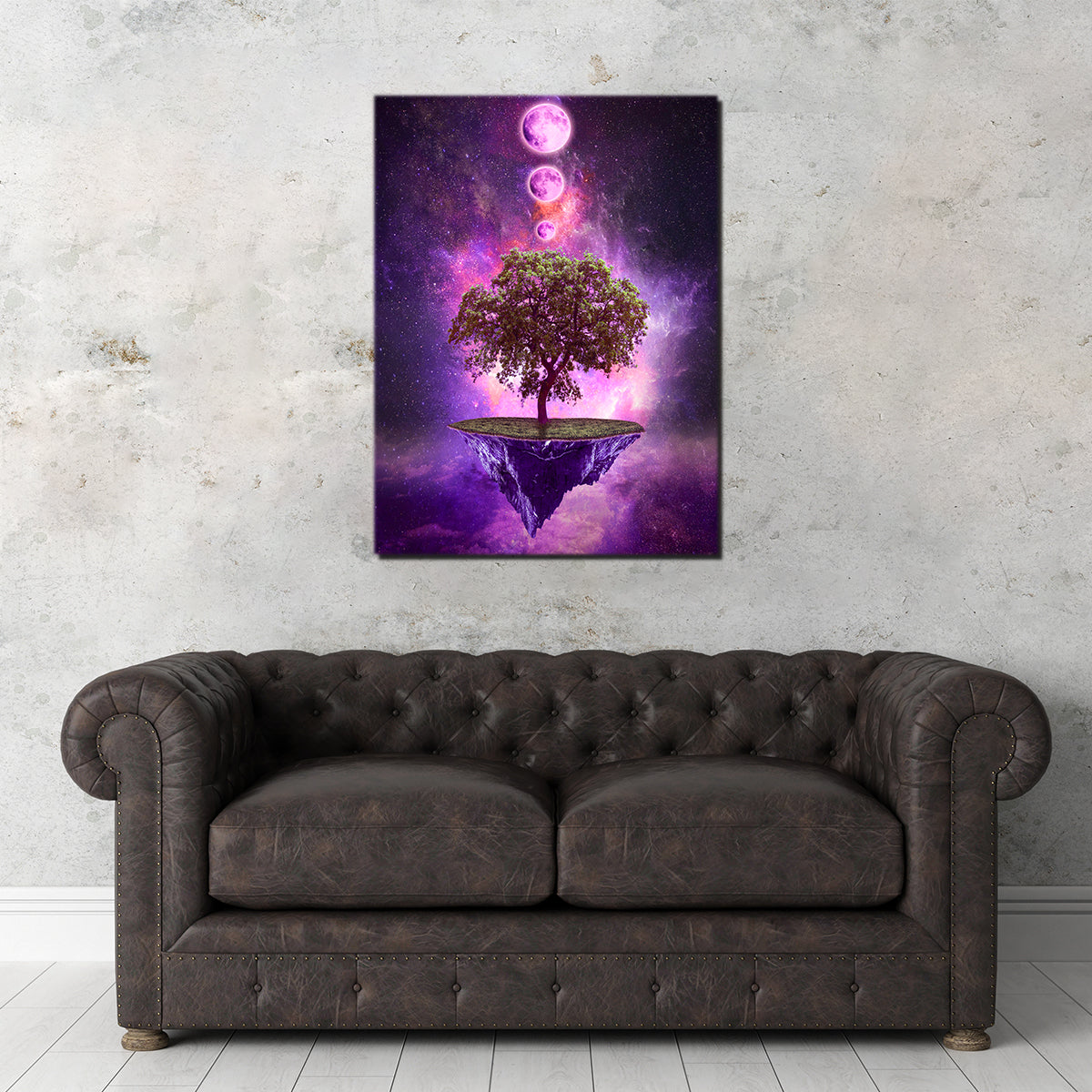 Floating Island In Space Wall Art