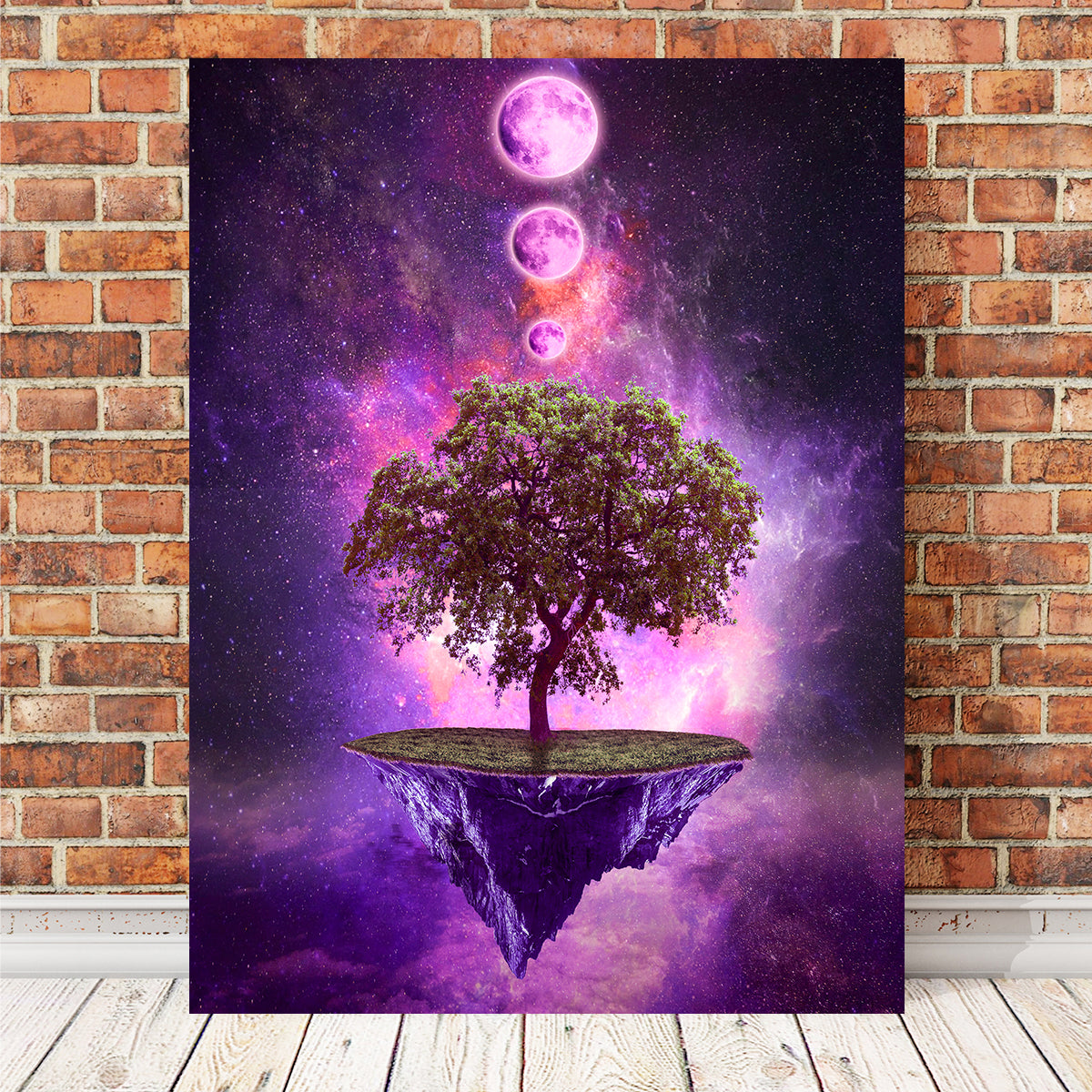 Floating Island In Space Wall Art