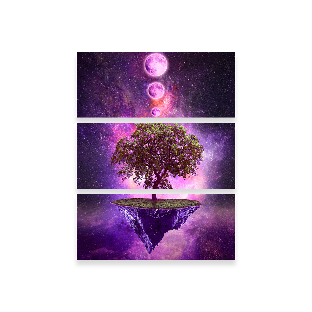 Floating Island In Space Wall Art