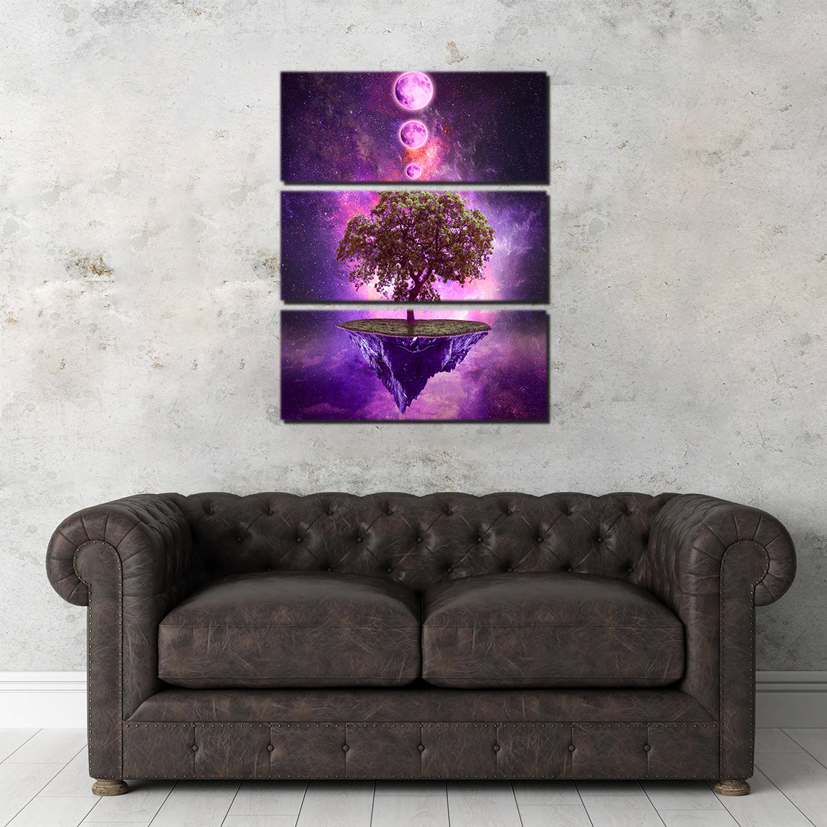 Floating Island In Space Wall Art