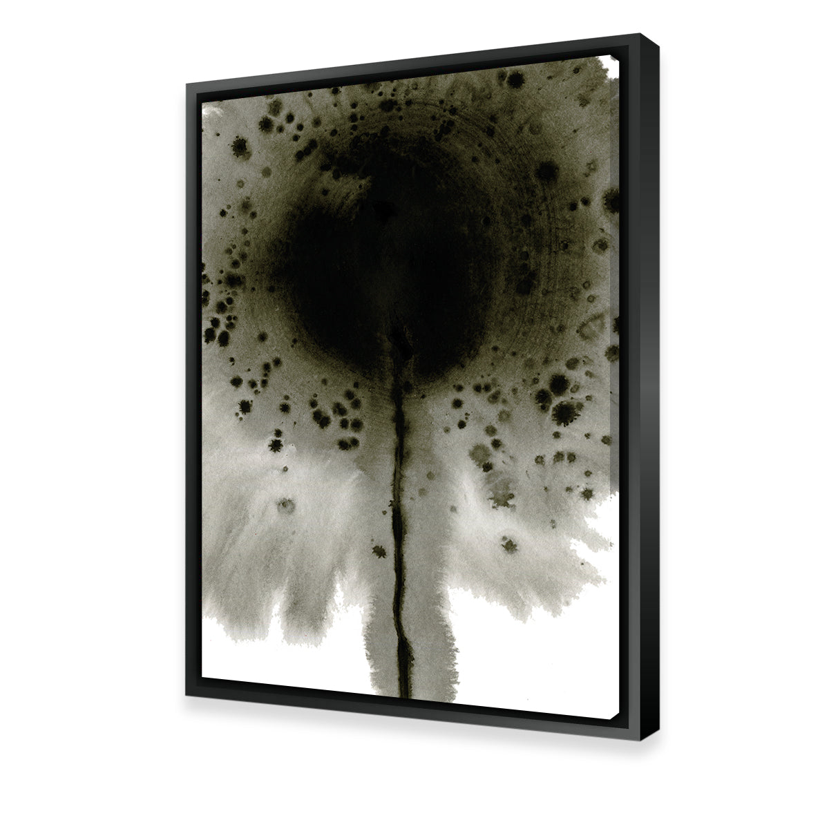 Flower Grey Spatter Wall Art