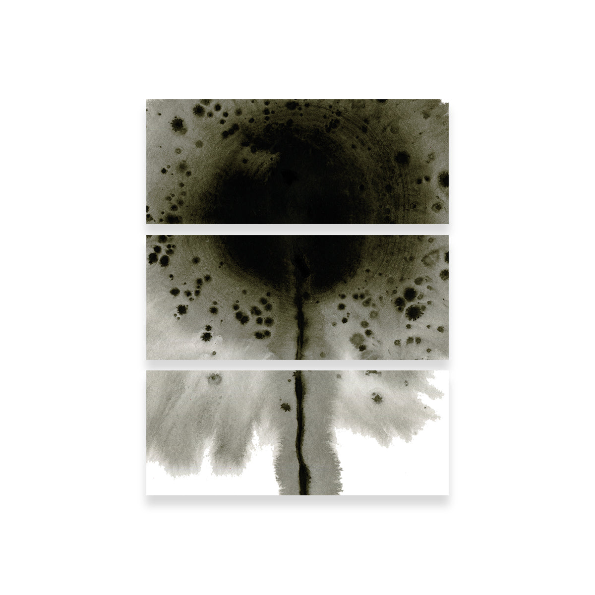 Flower Grey Spatter Wall Art