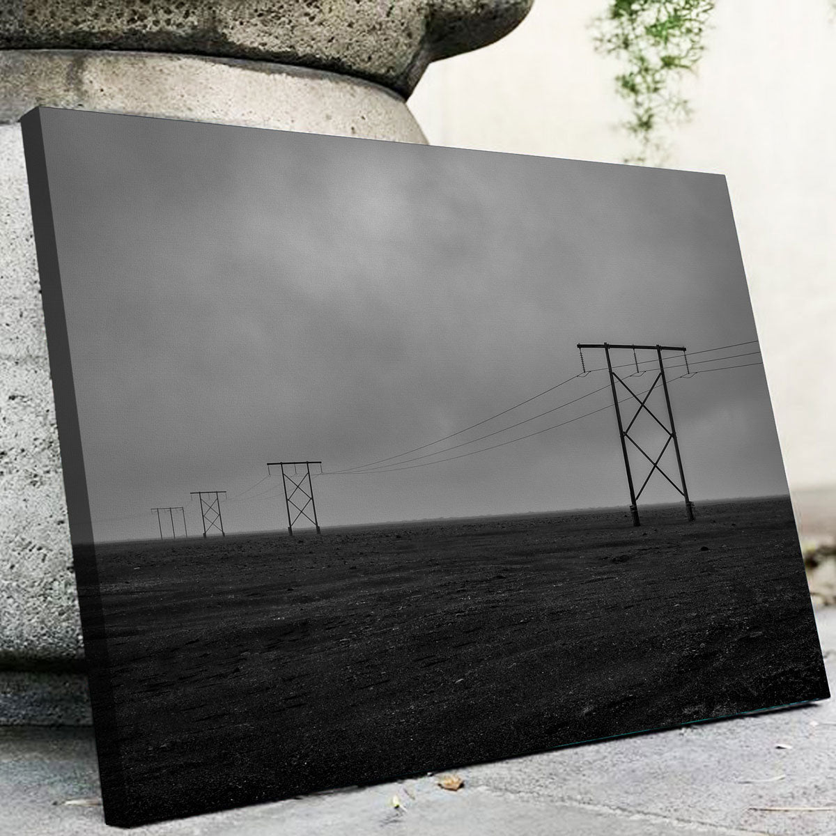 Foggy Lines Canvas Wall Art