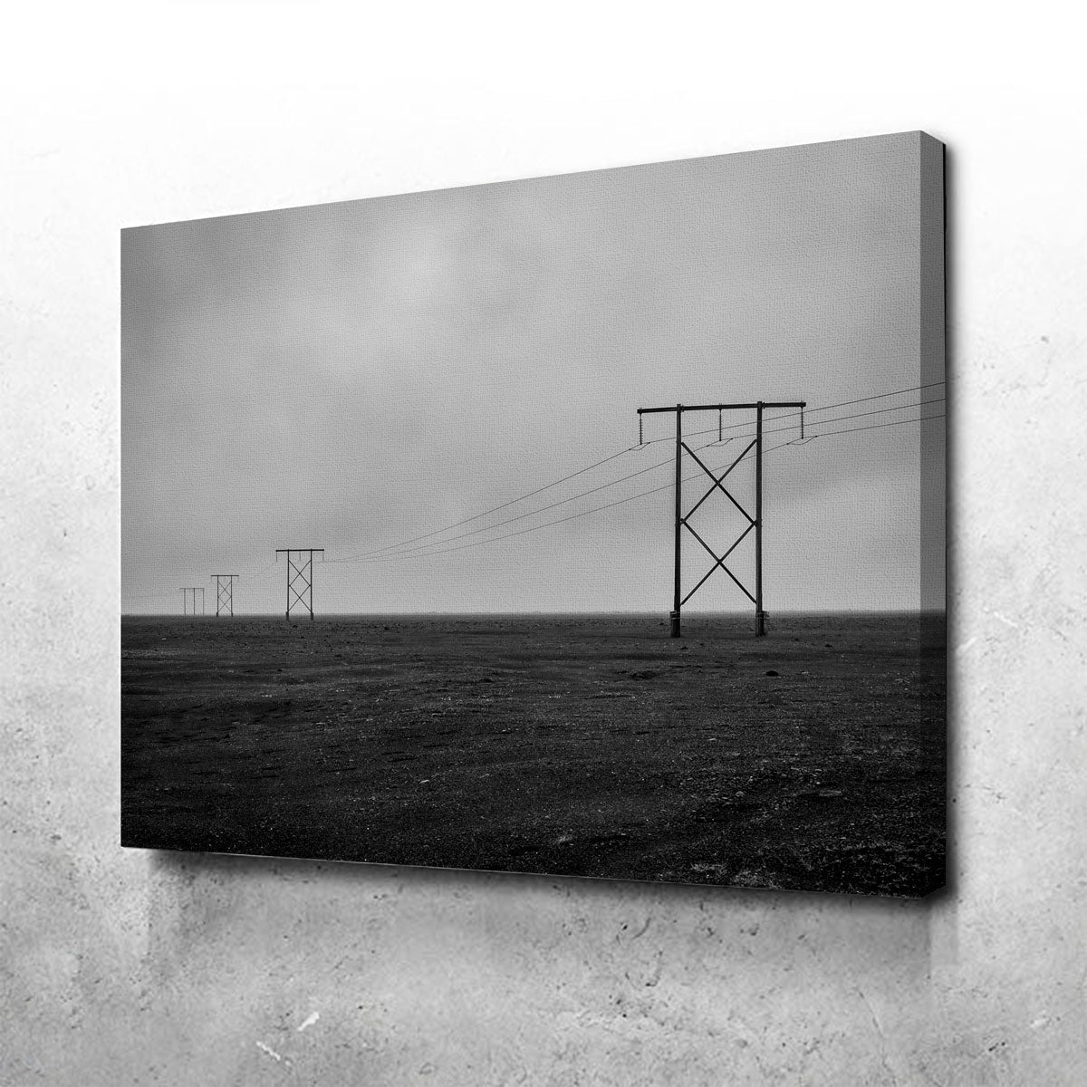 Foggy Lines Canvas Wall Art