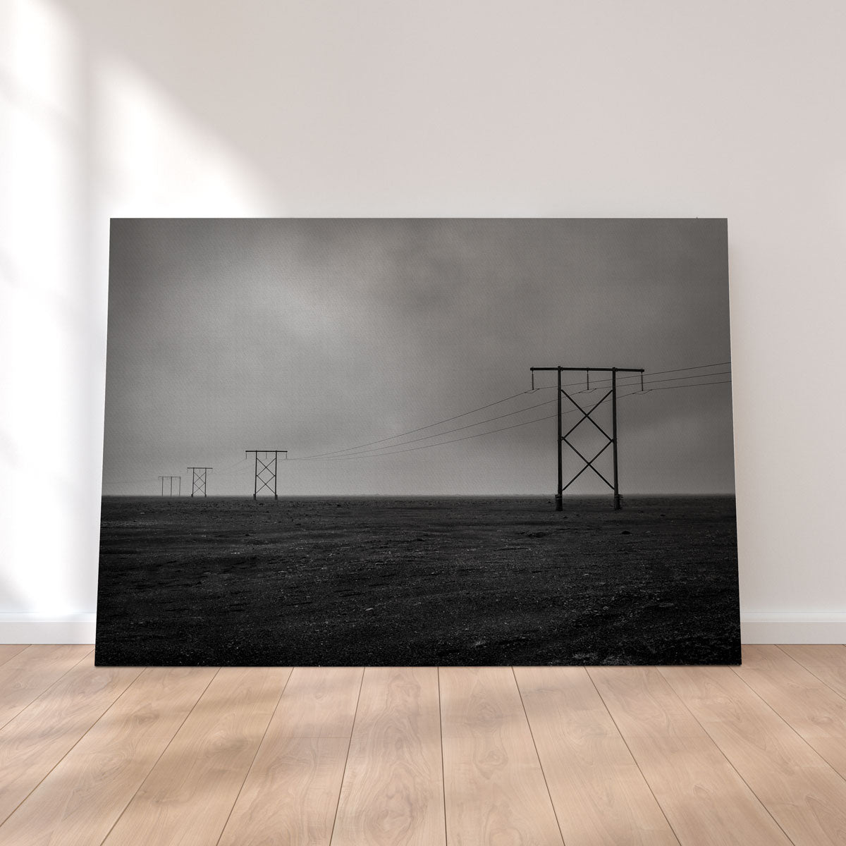 Foggy Lines Canvas Wall Art