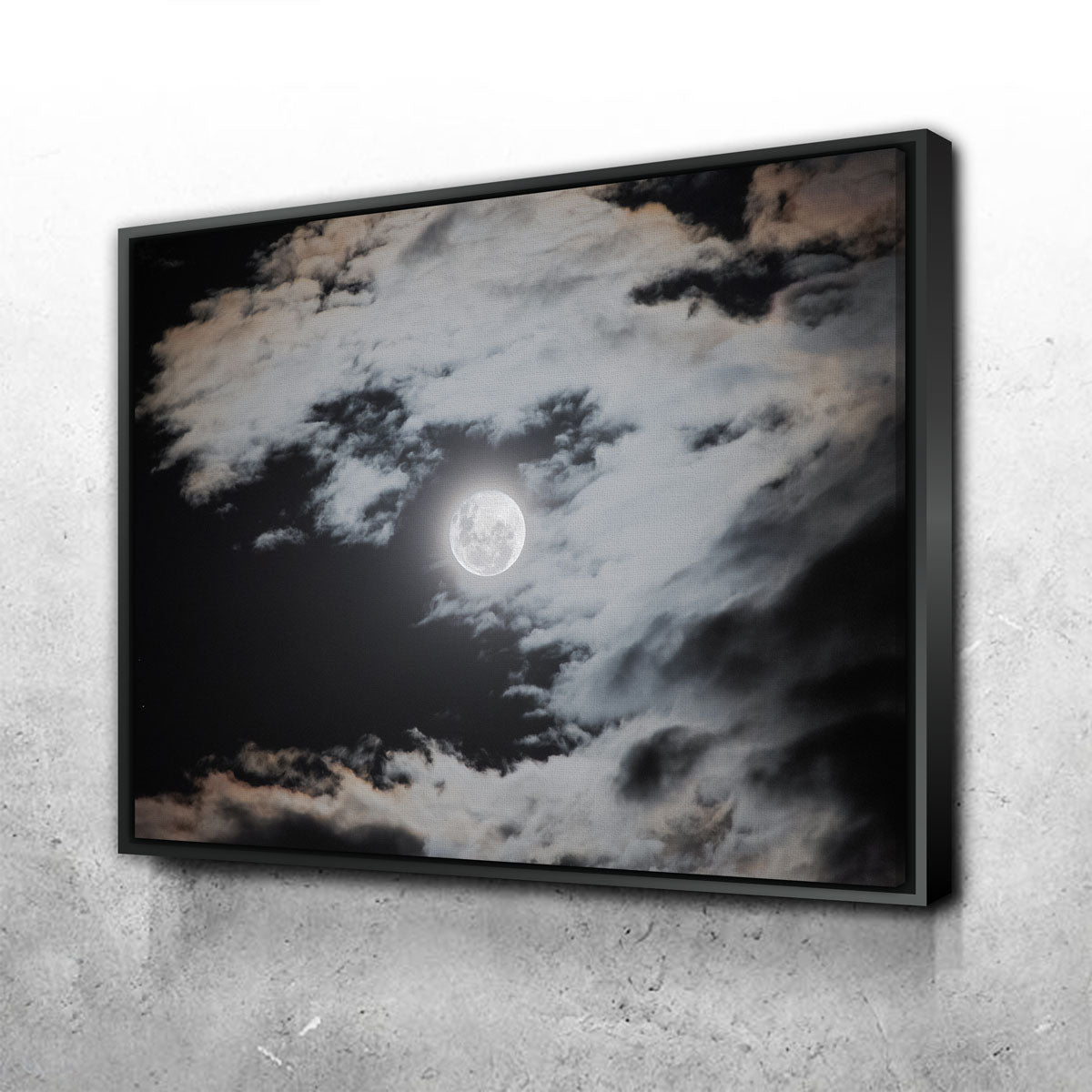 Full Moon Behind Clouds Wall Art
