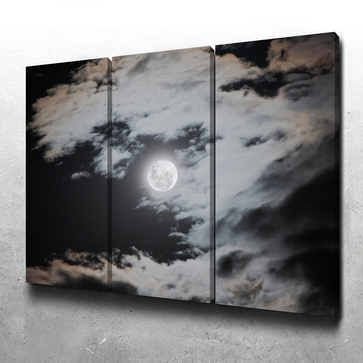 Full Moon Behind Clouds Wall Art