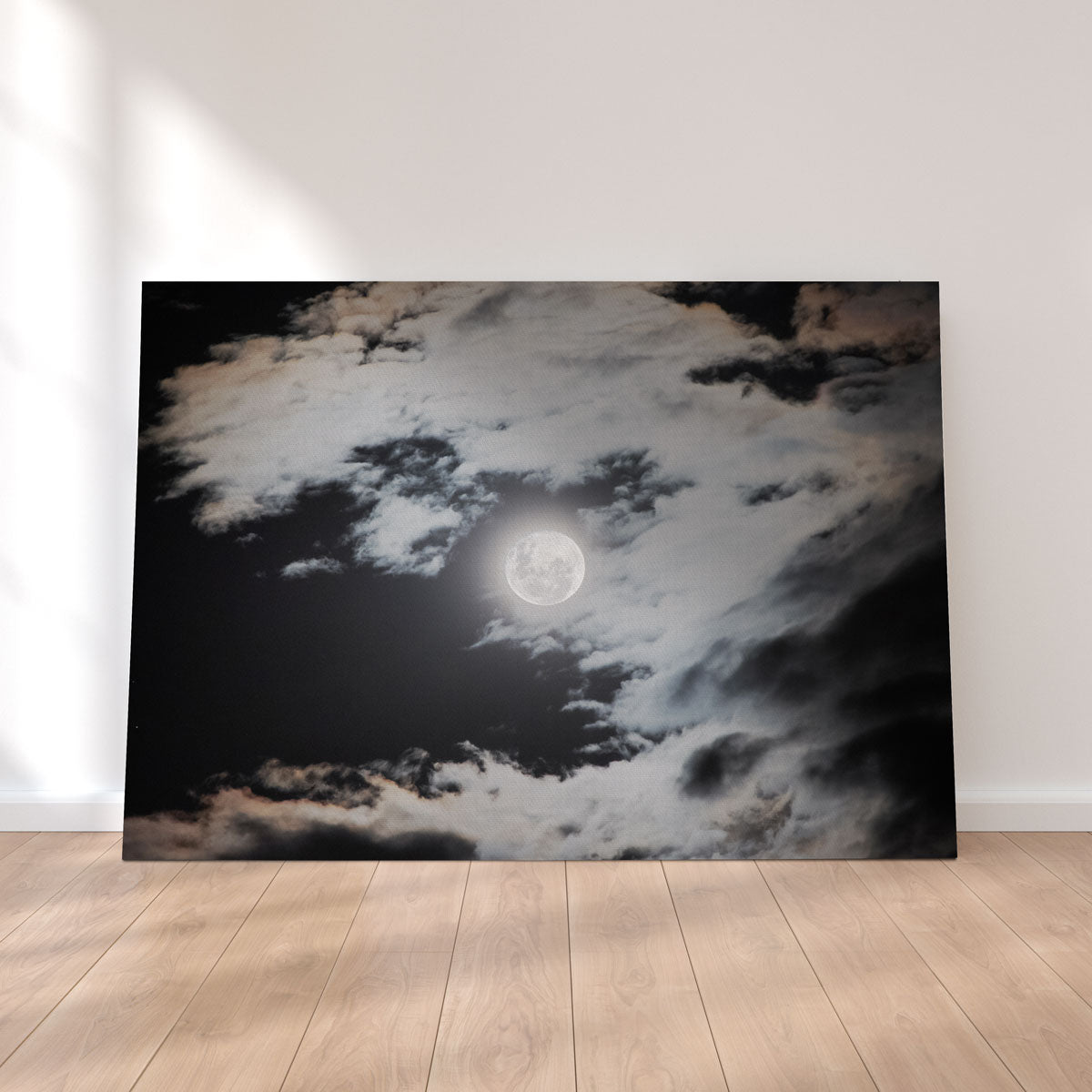 Full Moon Behind Clouds Wall Art