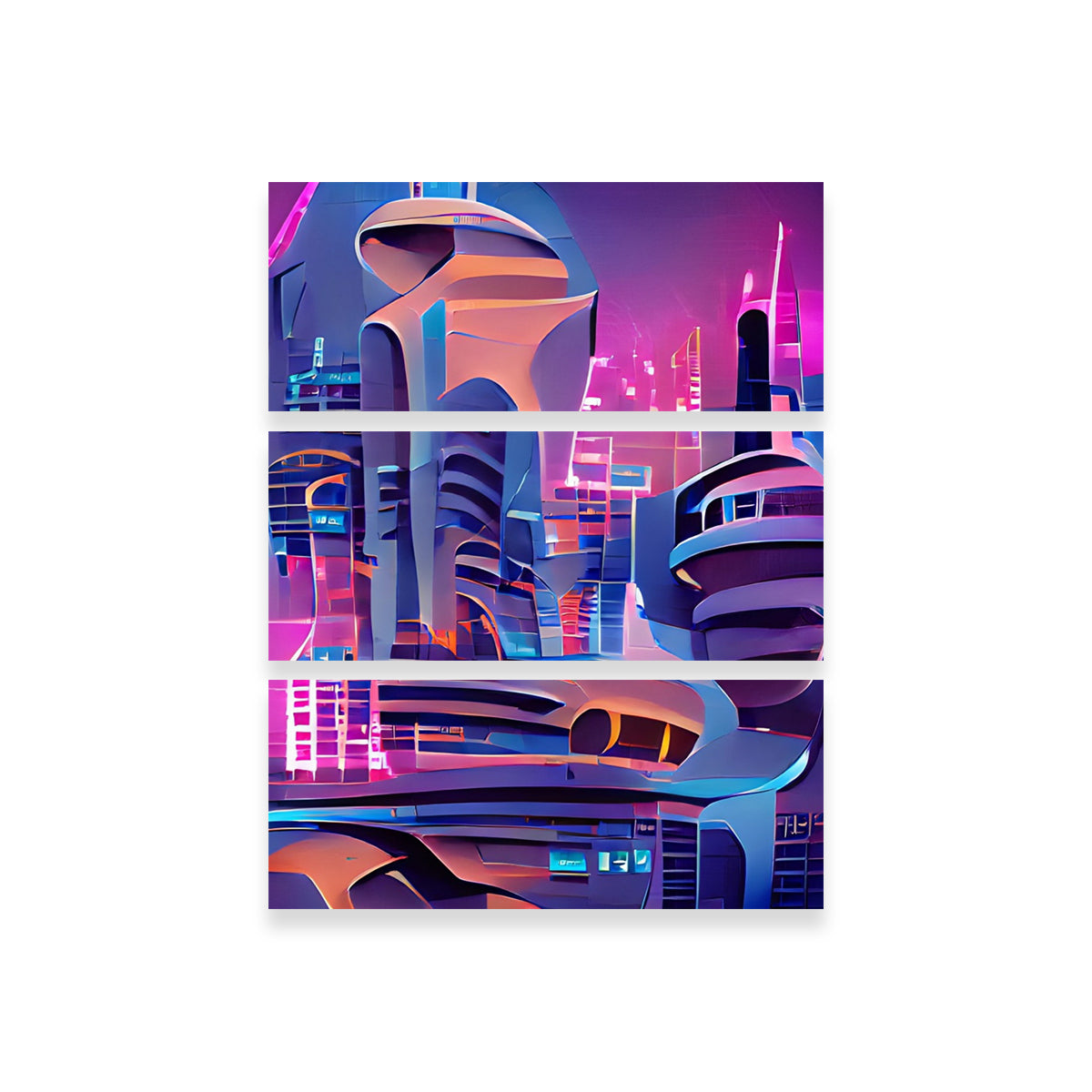 Futuristic City Wall Art