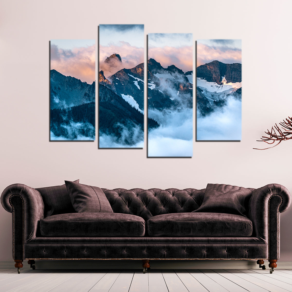 Glowing Peaks Wall Art