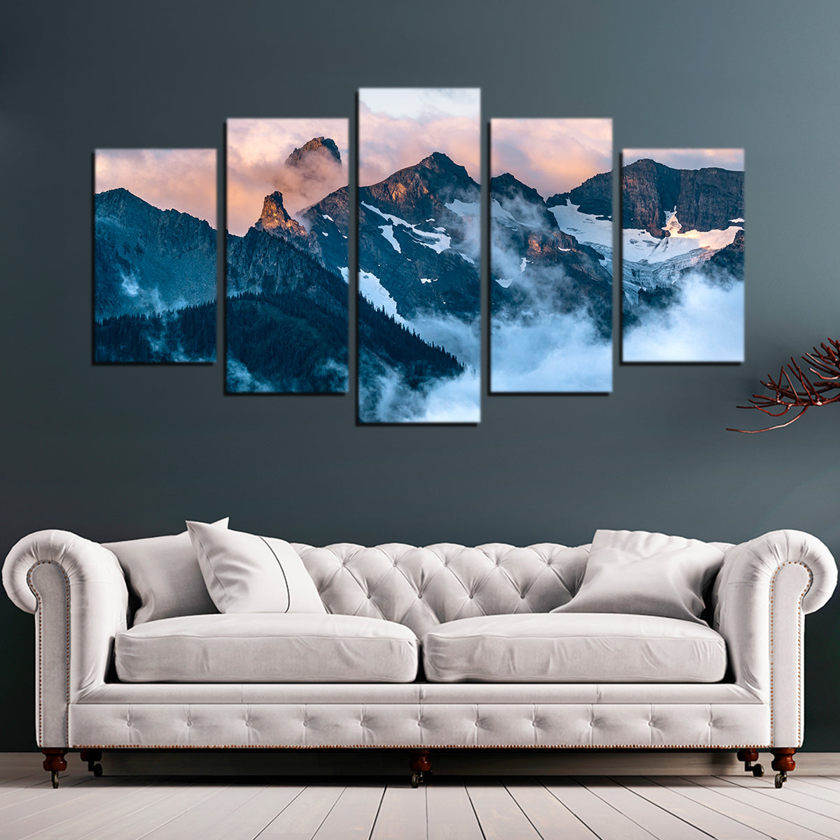 Glowing Peaks Wall Art