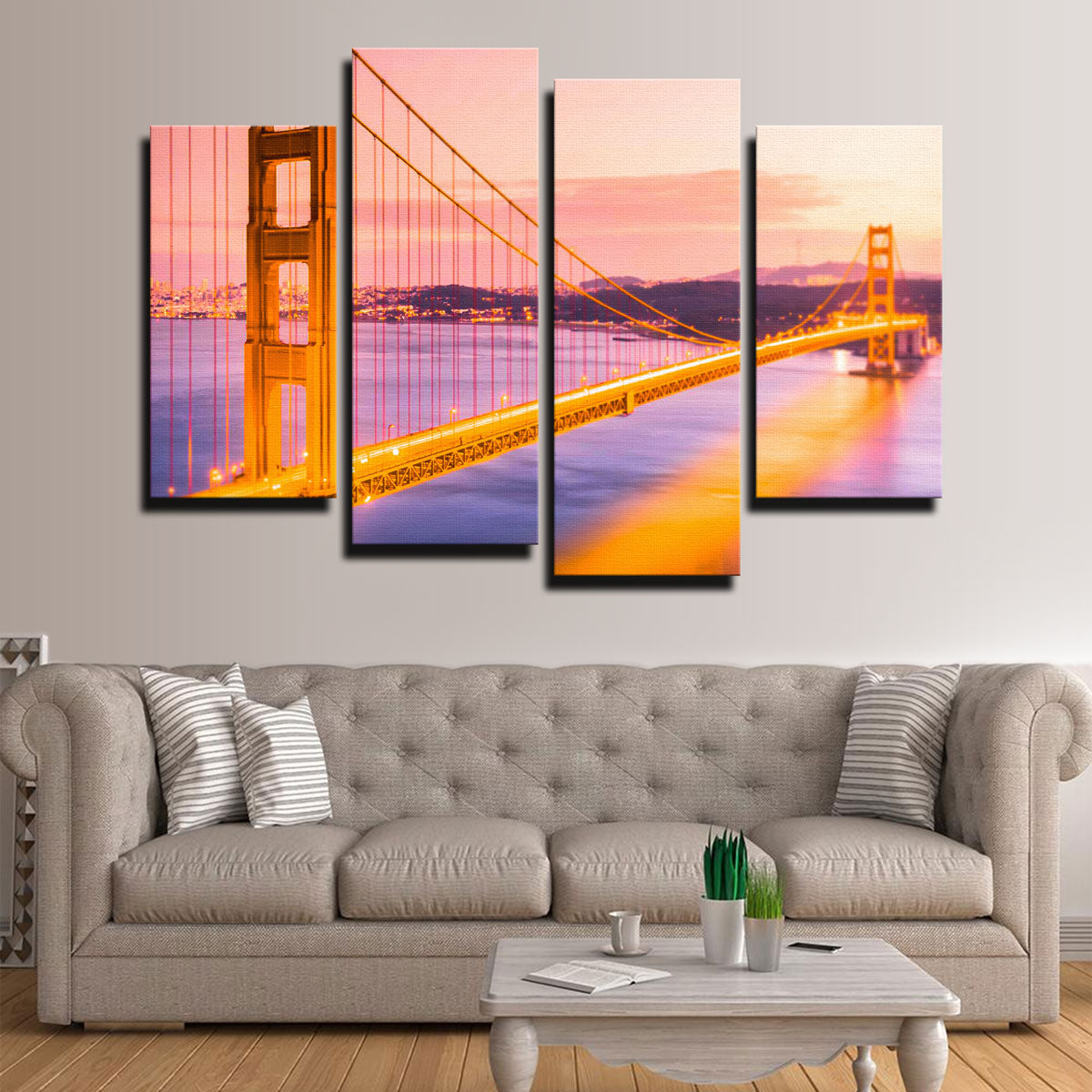 Golden Gate Golden Wall Art