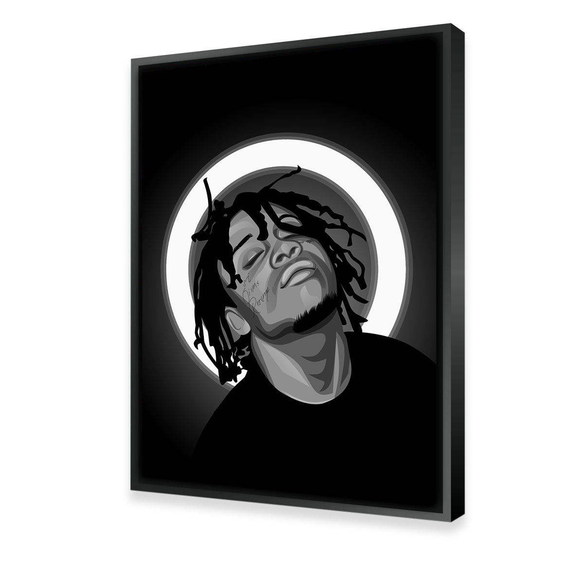 Grayscale Trippie Redd Wall Art