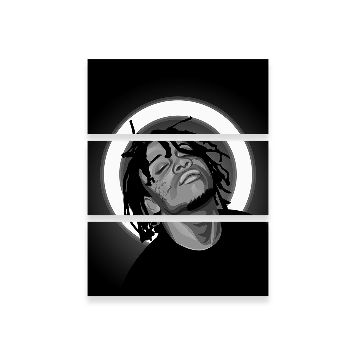 Grayscale Trippie Redd Wall Art