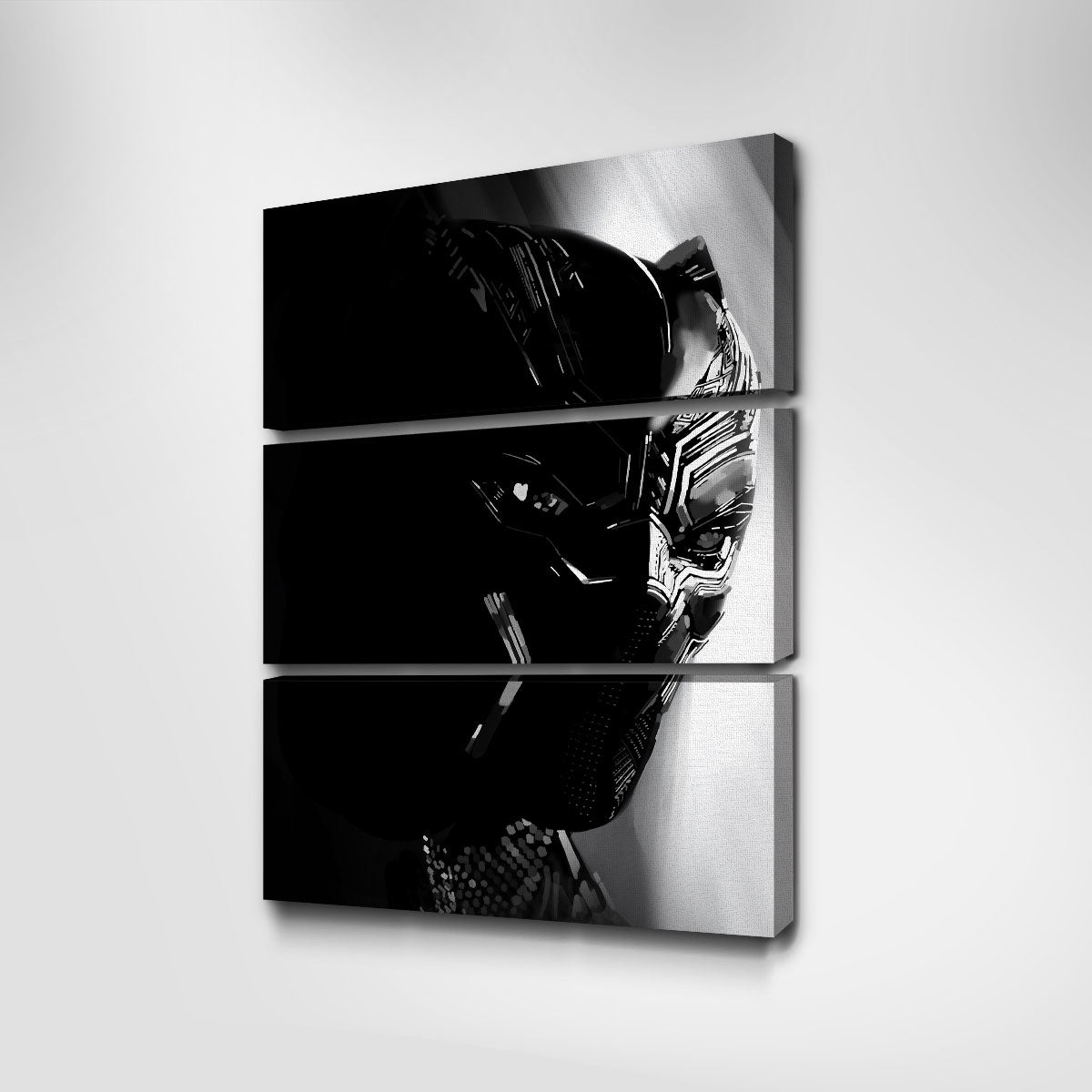 Grayscale Black Panther Wall Art