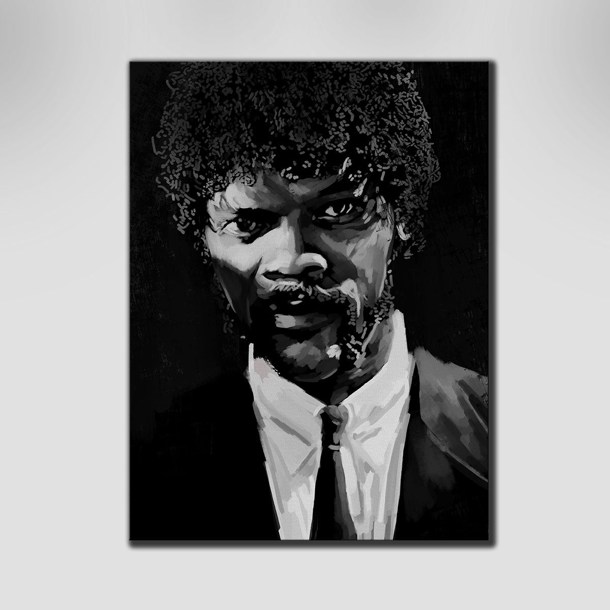 Grayscale Jules Winnfield Wall Art