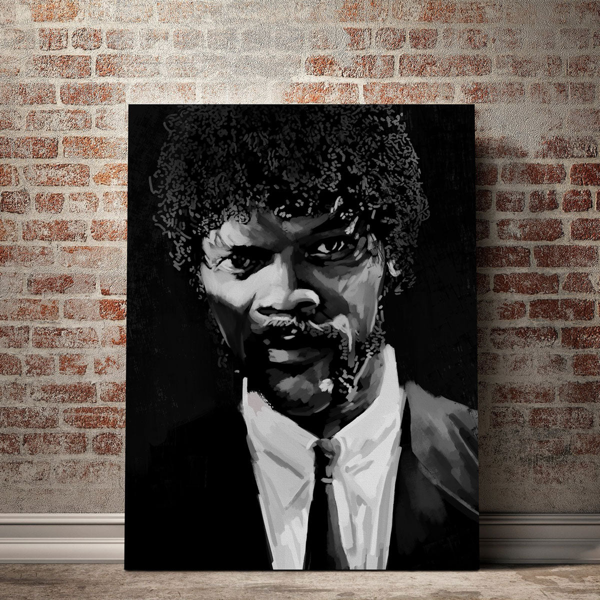Grayscale Jules Winnfield Wall Art
