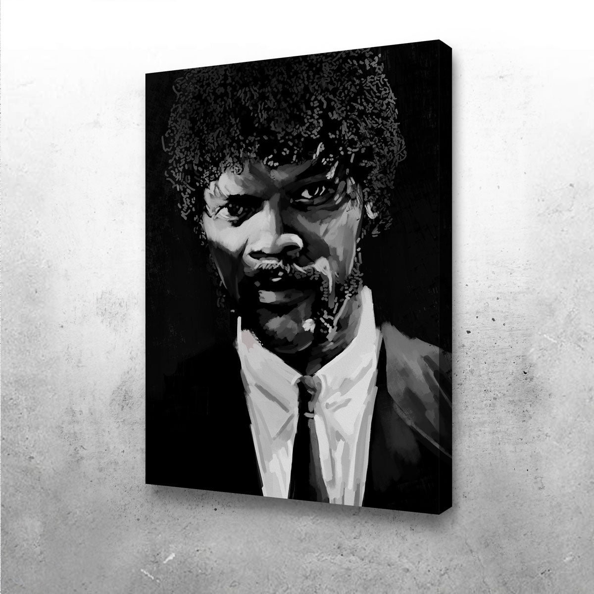 Grayscale Jules Winnfield Wall Art