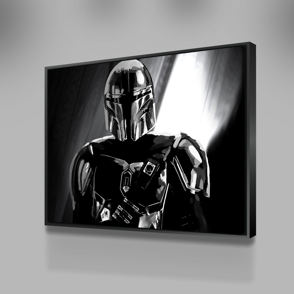 Grayscale Bounty Hunter Wall Art