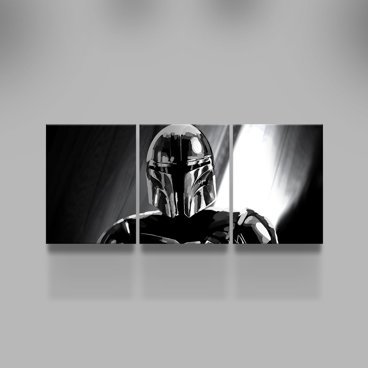 Grayscale Bounty Hunter Wall Art