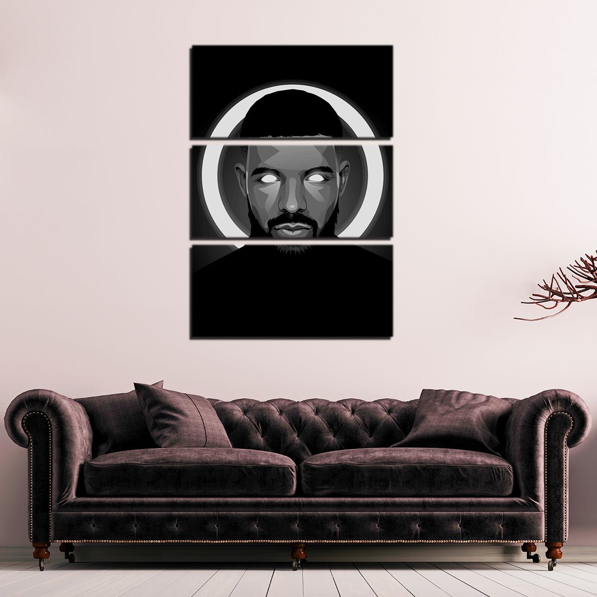 Grayscale Drake Wall Art