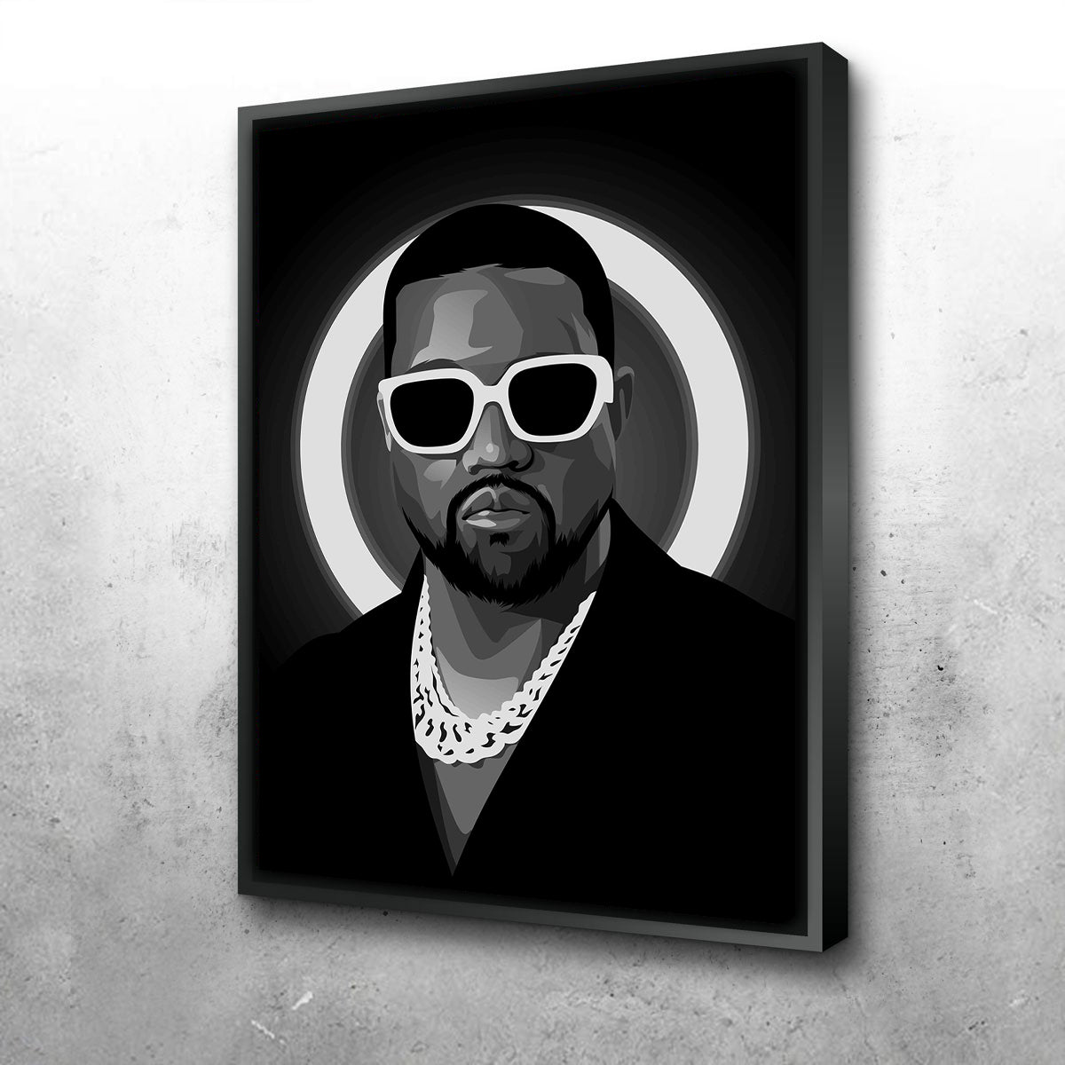 Grayscale Kanye West Shades Wall Art