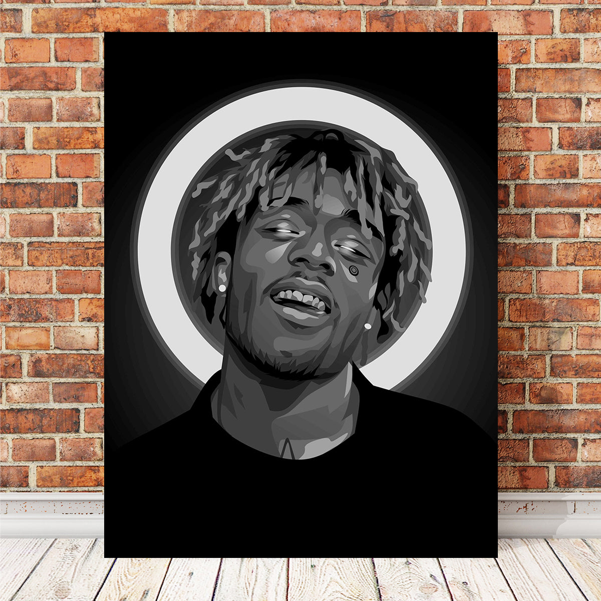 Grayscale Lil Uzi Wall Art