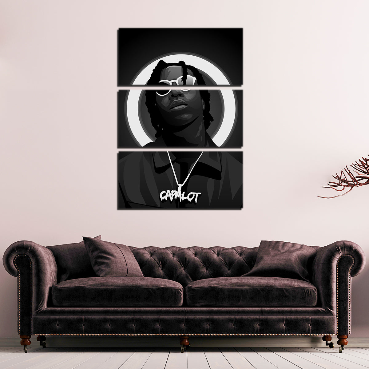 Grayscale Polo G Wall Art