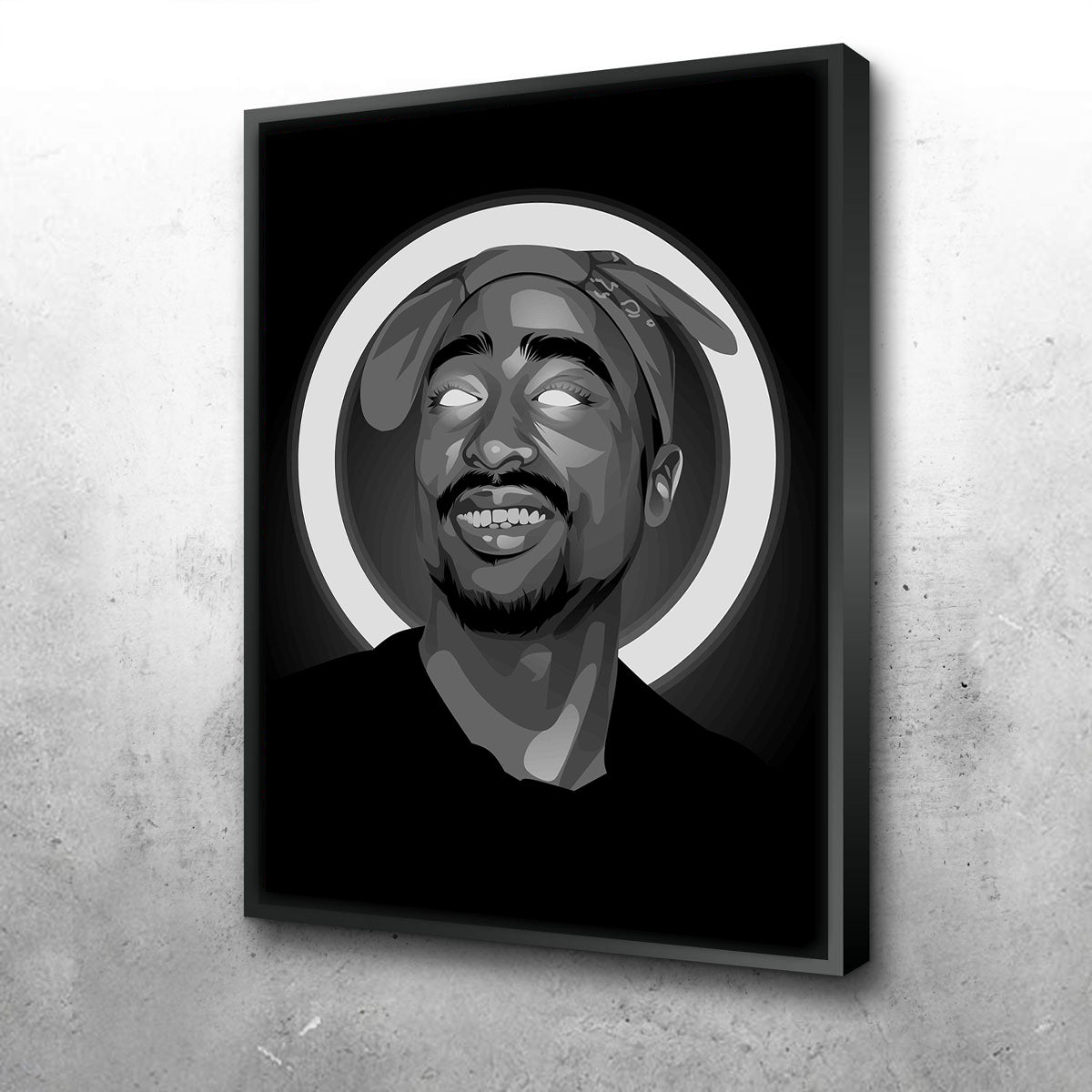 Grayscale Tupacshakur Wall Art