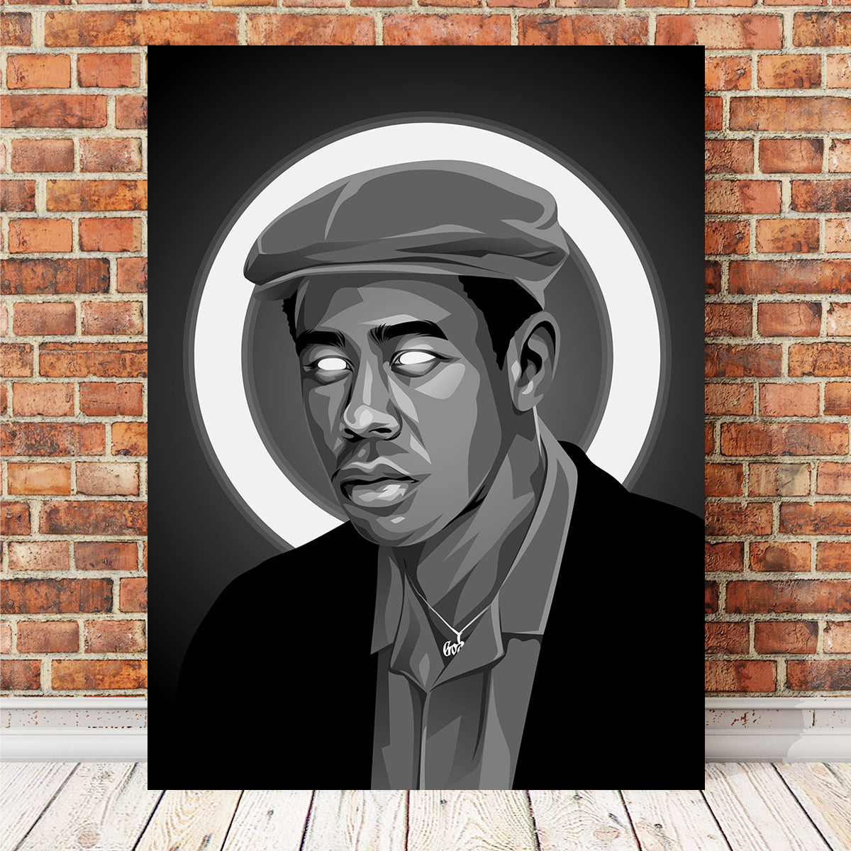 Grayscale Tyler The Creator Wall Art
