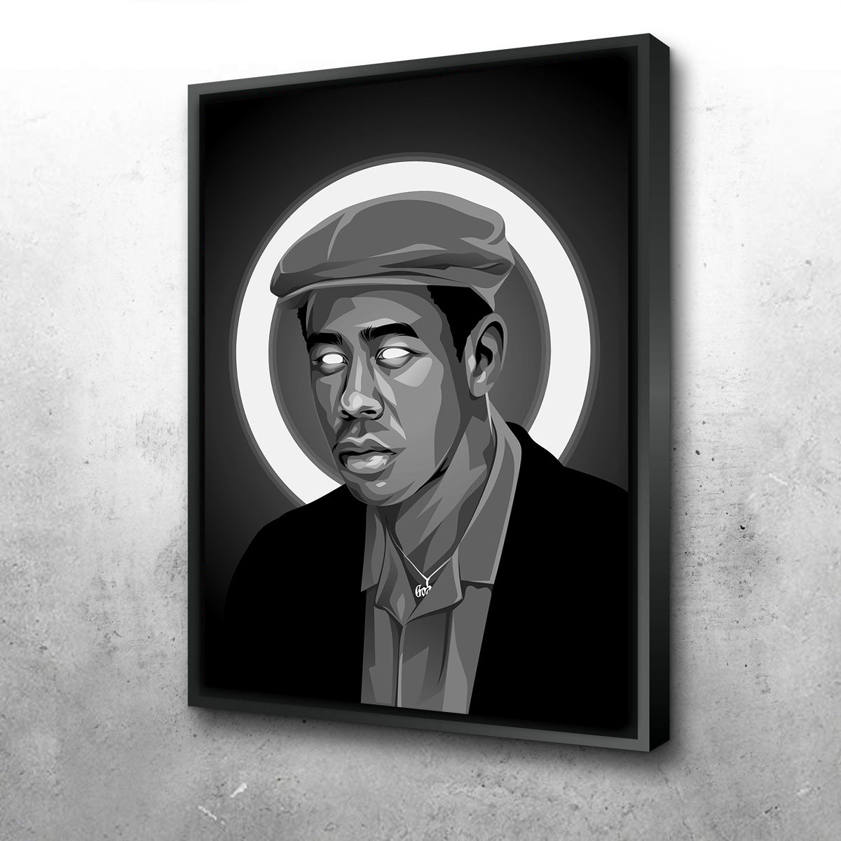 Grayscale Tyler The Creator Wall Art